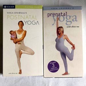 Pre/post Natal YOGA VHS’s Gaiam Yoga JournalsGUsed
